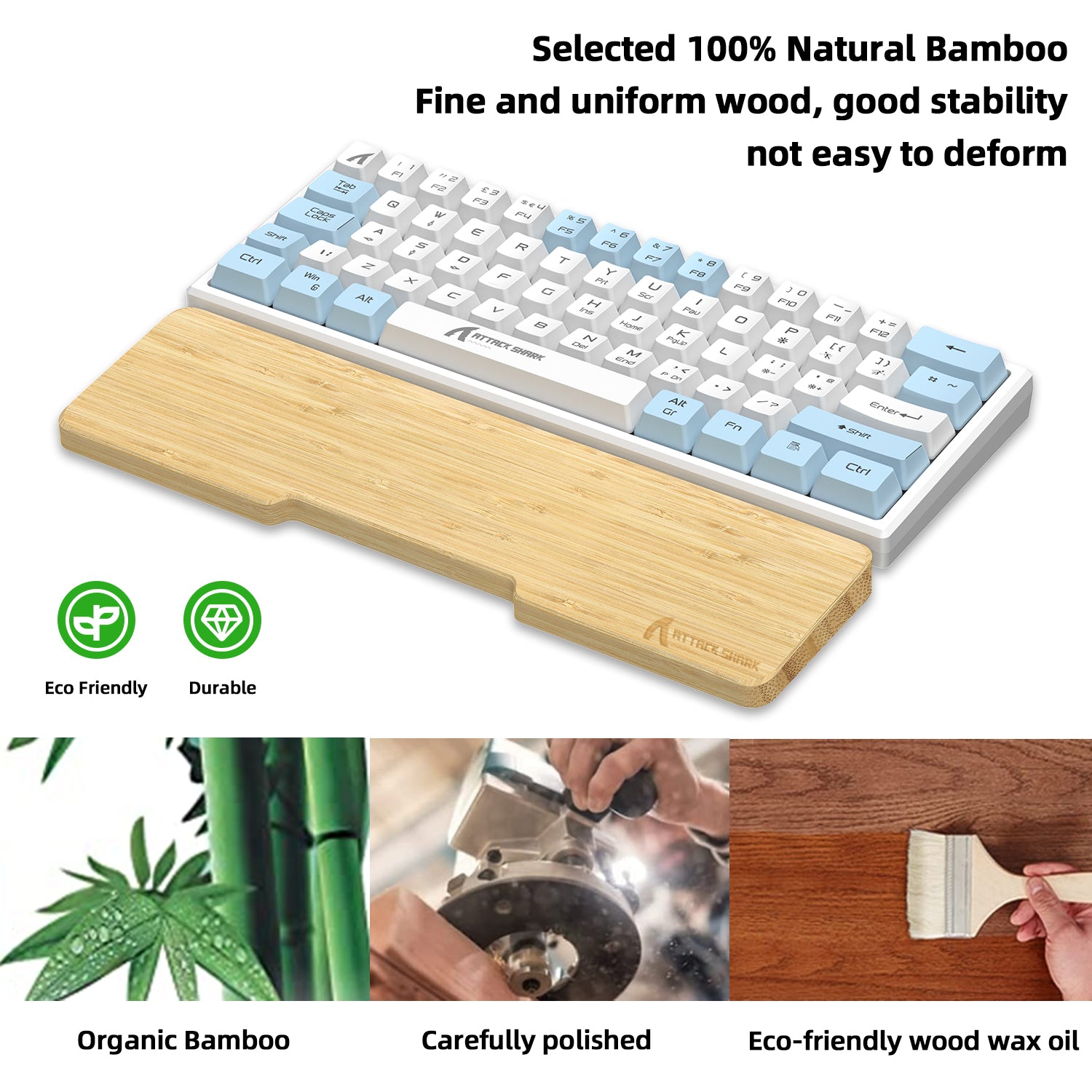 ATTACK SHARK WZ01 Bamboo Wrist Rest