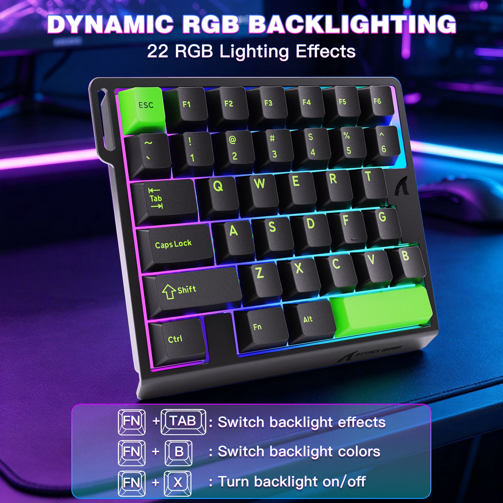 ATTACK SHARK M36 HE One-Handed Magnetic Switch Keyboard