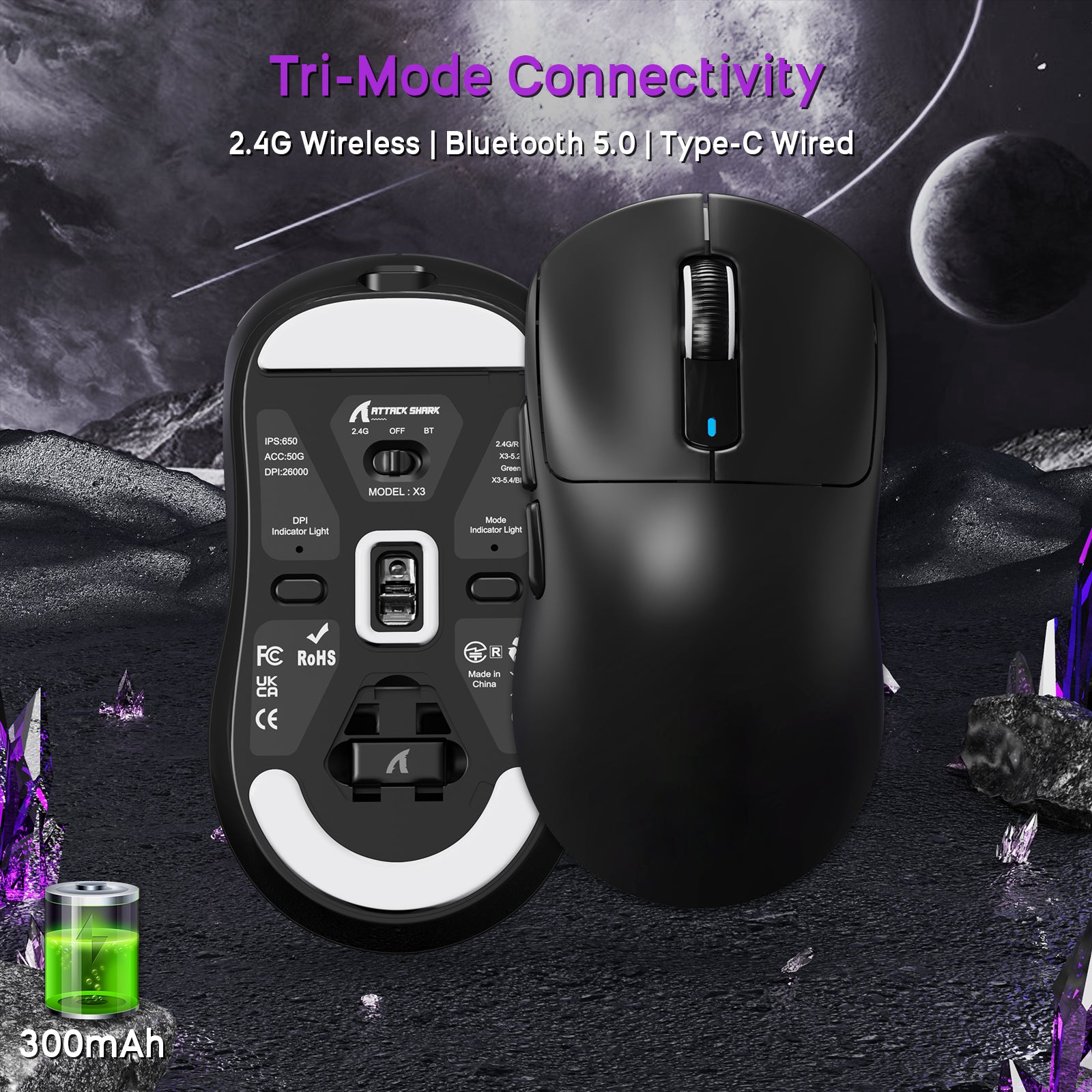 ATTACK SHARK X68HE Magnetic Keyboard With X3 Gaming Mouse Set