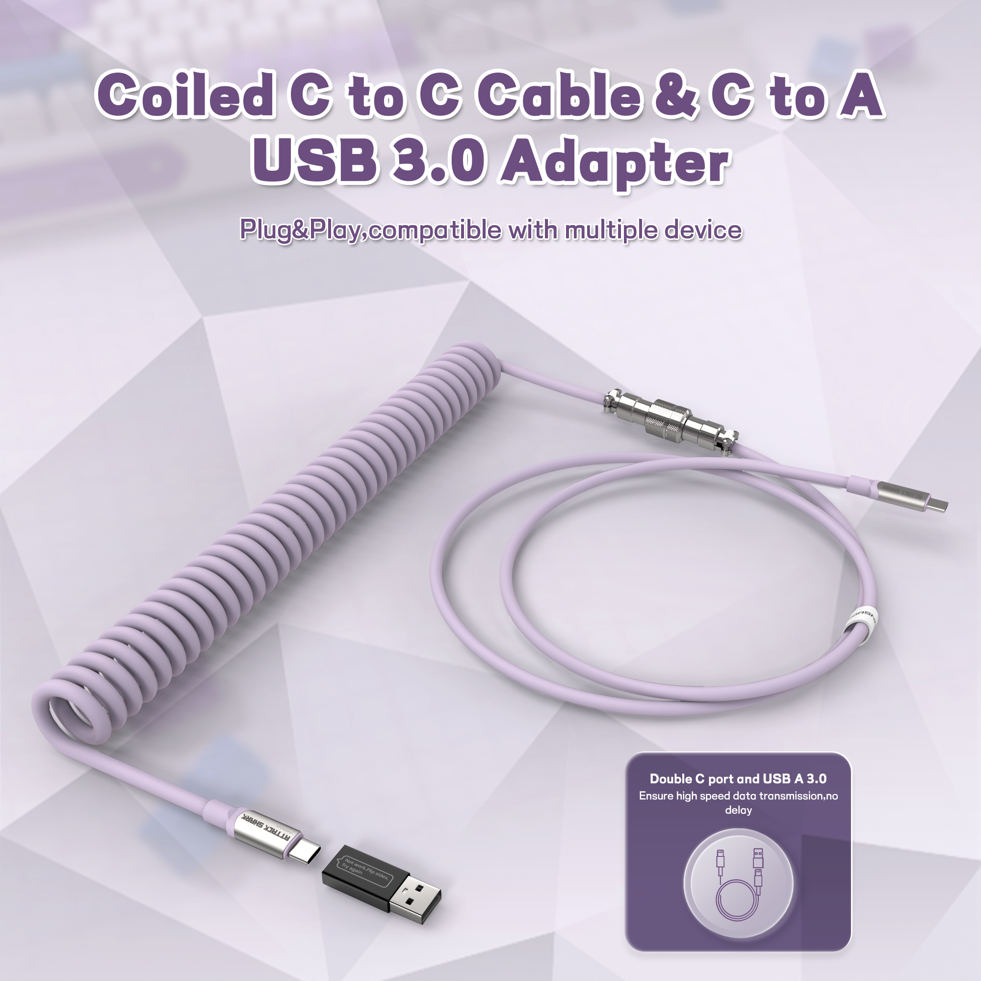 ATTACK SHARK C04-C COILED CABLE