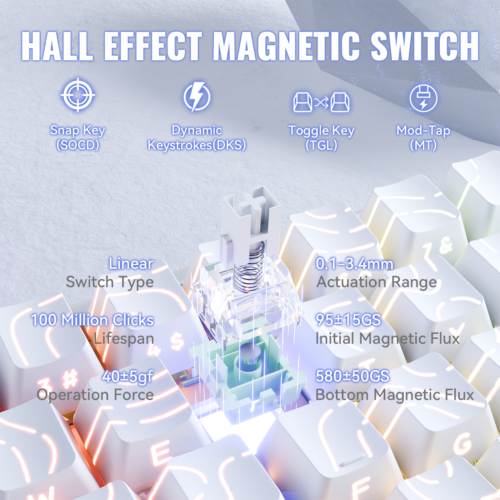 ATTACK SHARK X68MAX HE Rapid Trigger Aluminum Keyboard Magnetic Switch
