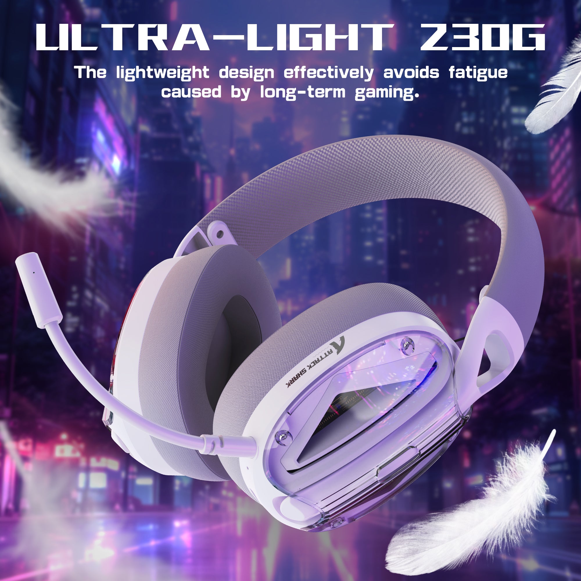 ATTACK SHARK L60 Ultra-Light Tri-Mode Gaming Headset