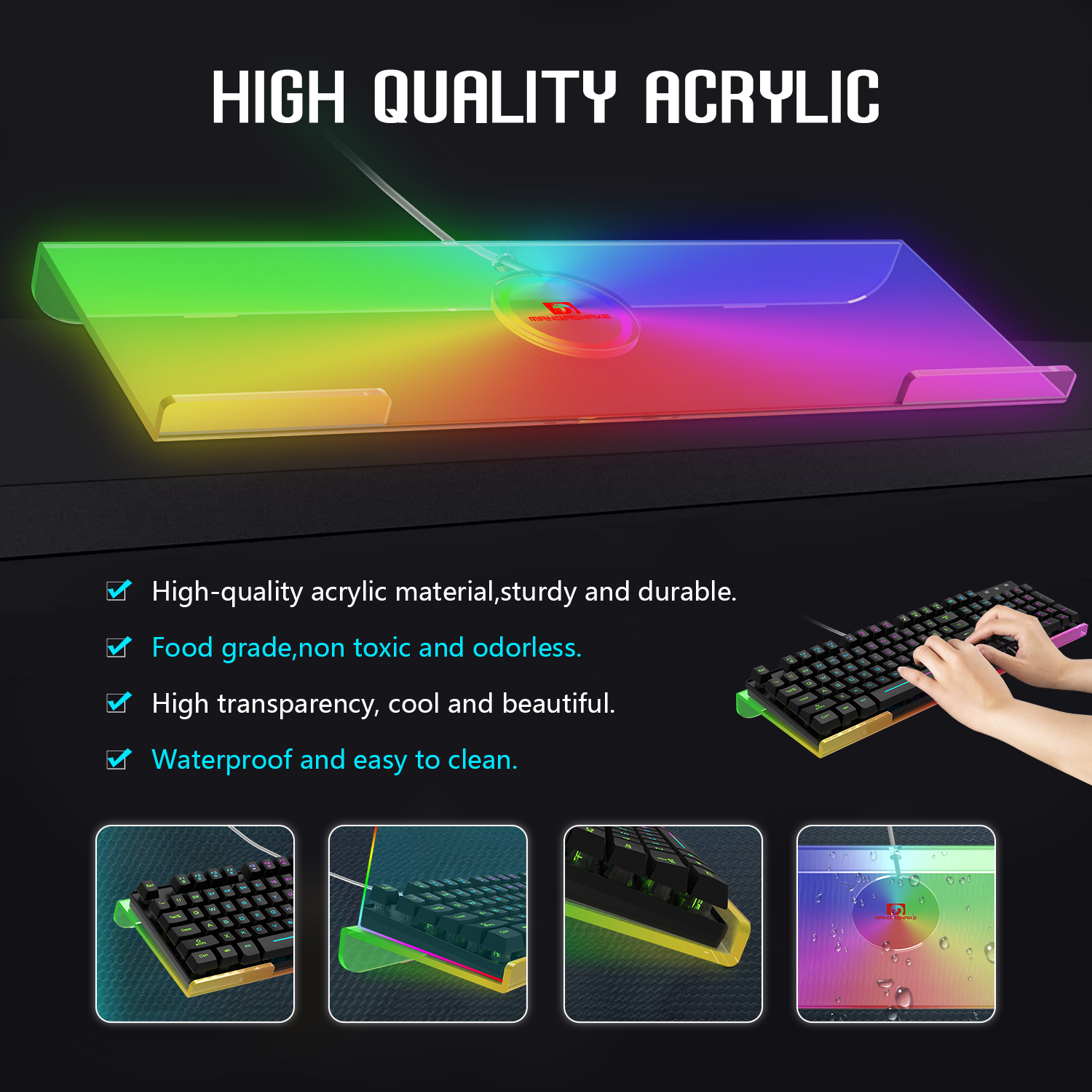 ATTACK SHARK X MAMBASNAKE Ergonomic RGB Keyboard Holder