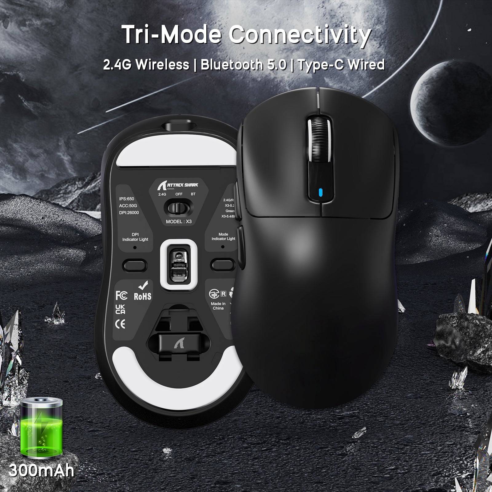 ATTACK SHARK X68HE Magnetic Keyboard With X3 Gaming Mouse Set