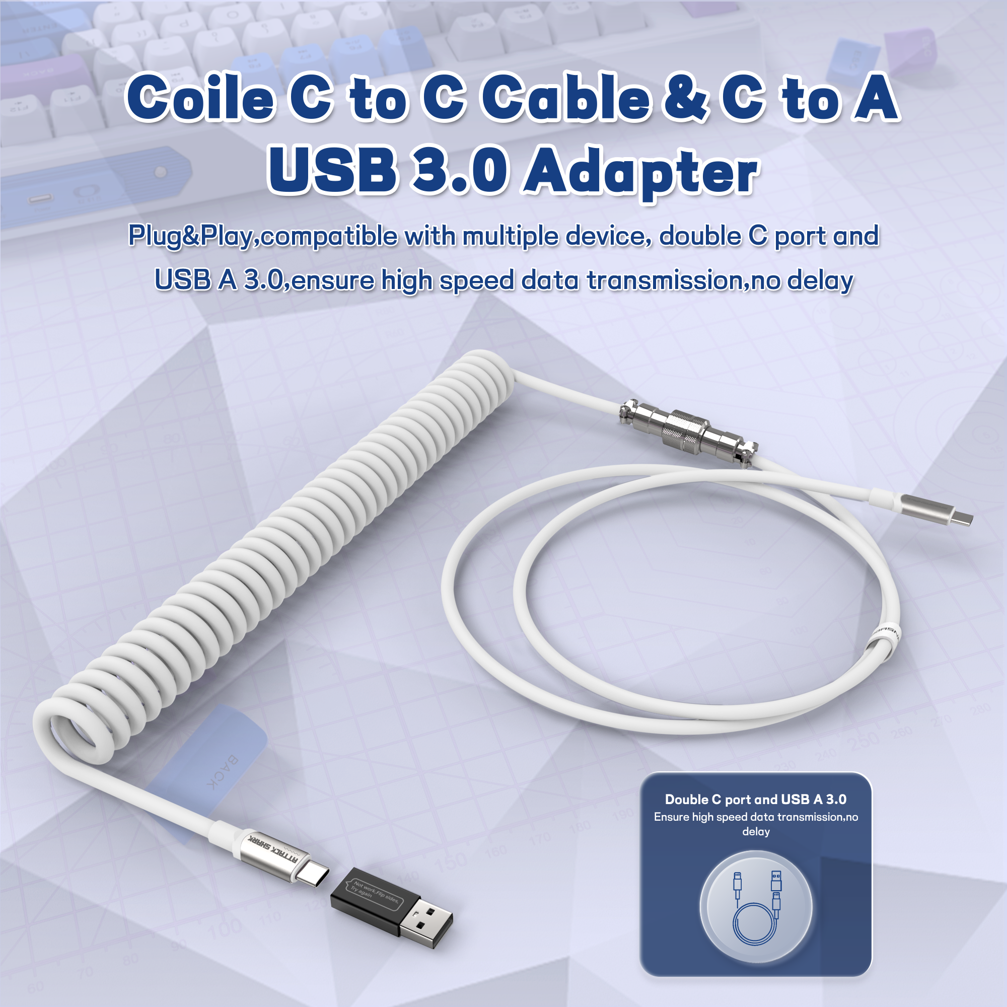 ATTACK SHARK C04-C COILED CABLE