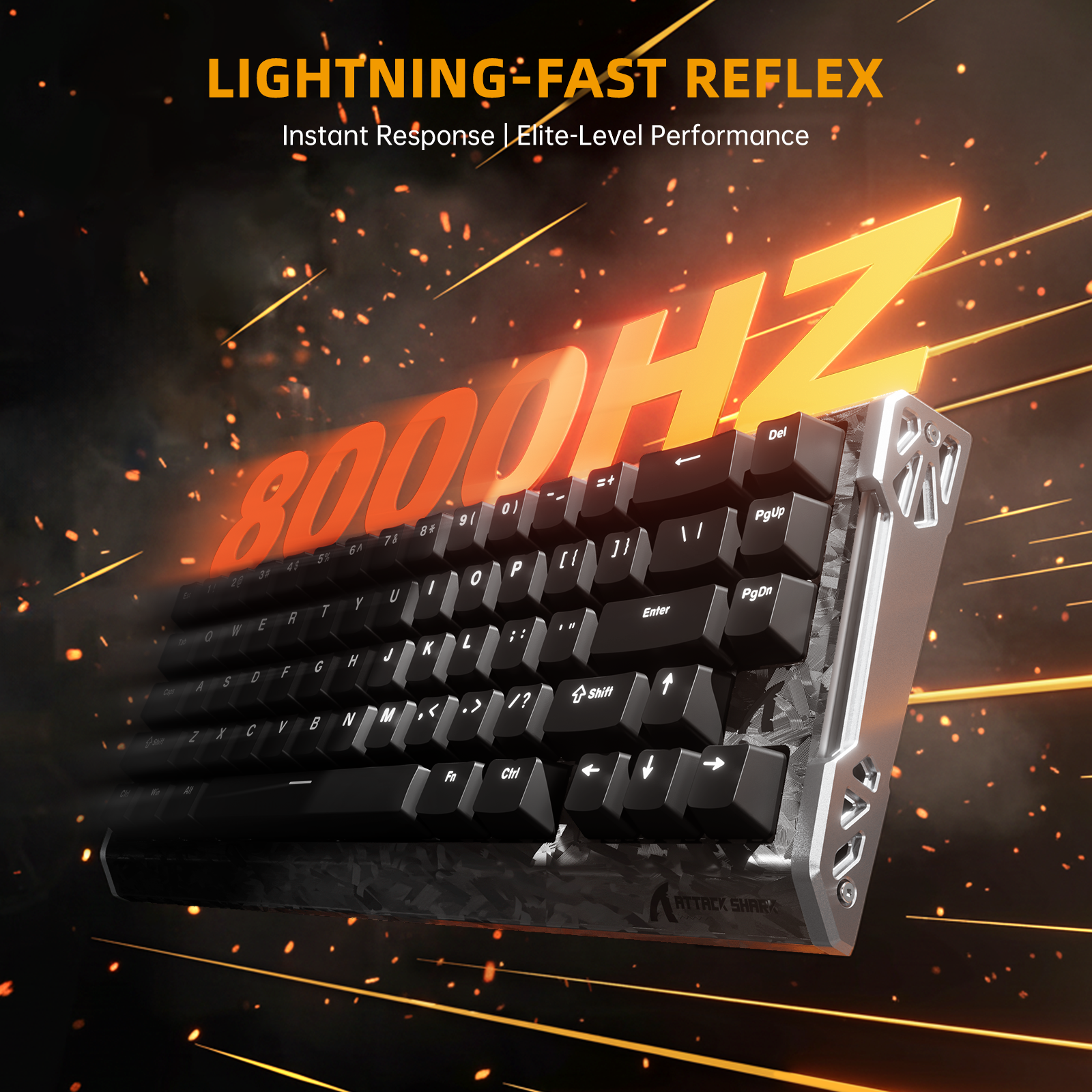 ATTACK SHARK R68 HE Carbon Fiber Rapid Trigger Keyboard Magnetic Switch