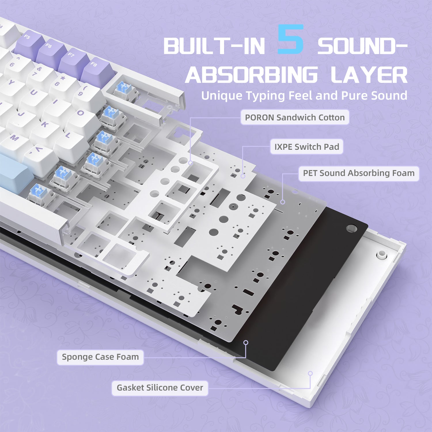 ATTACK SHARK x AJAZZ AK820 Pro Tri-mode Gasket Mechanical Keyboard