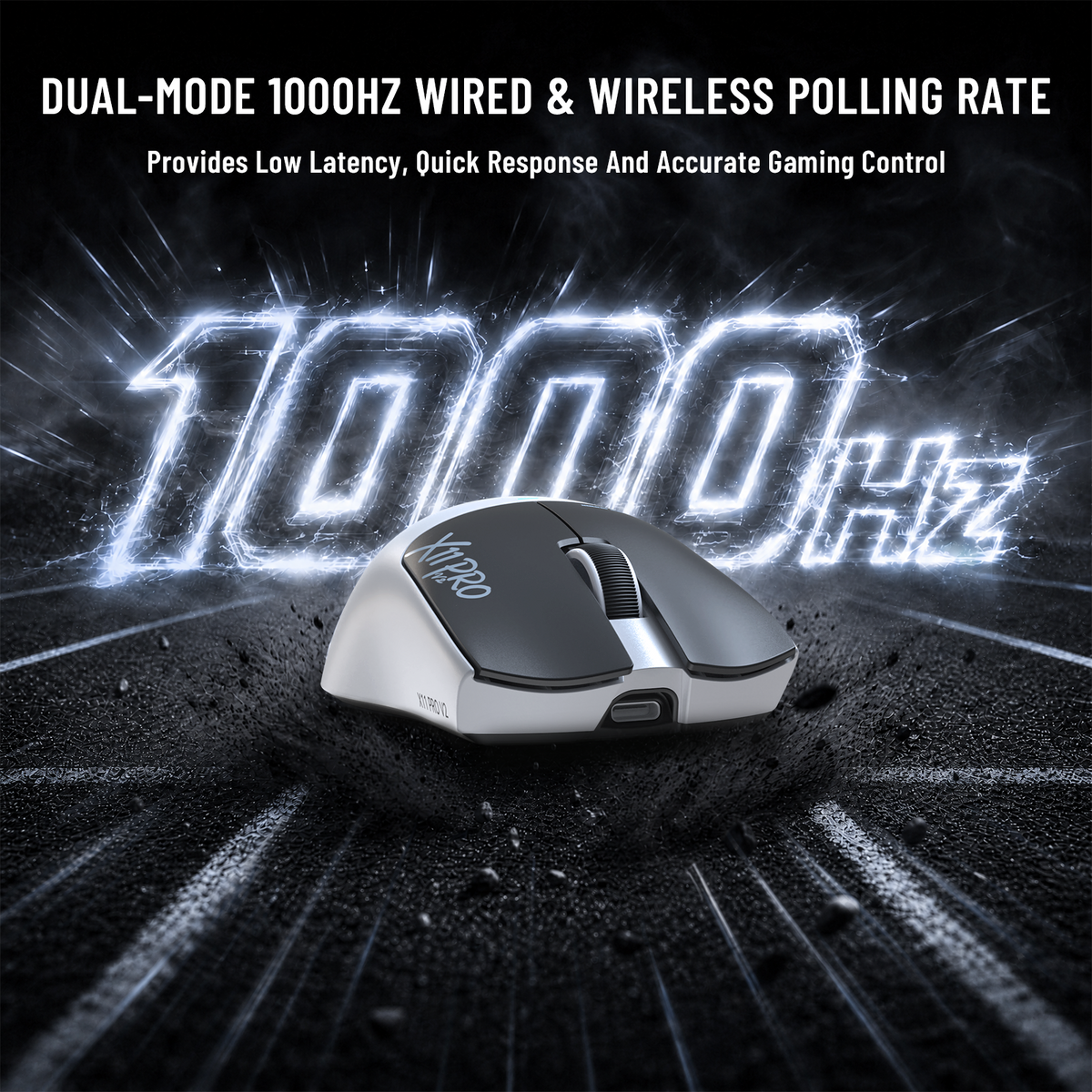 ATTACK SHARK X11 PRO V2 Wireless Gaming Mouse with TFT Display Charging Dock with C06 Coiled Cable