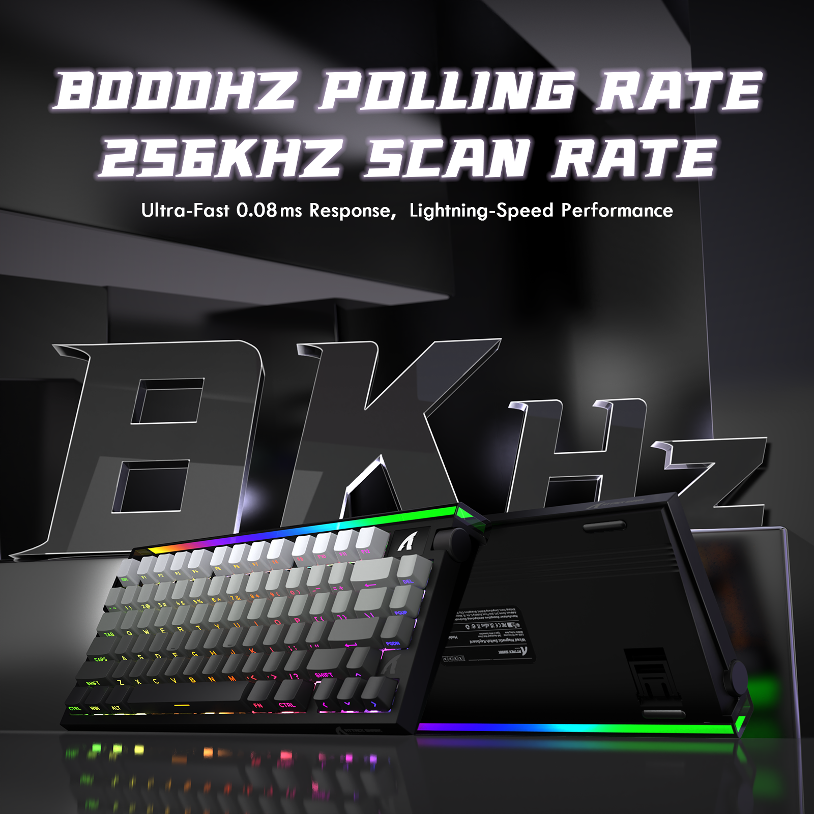 ATTACK SHARK R85 HE Rapid Trigger Keyboard Magnetic Switch with Custom Lightbox