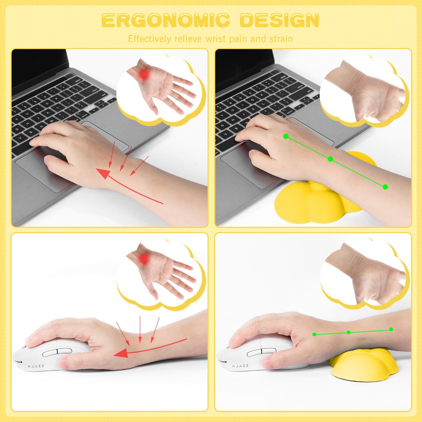 ATTACK SHARK X MAMBASNAKE Cloud Mouse Wrist Rest