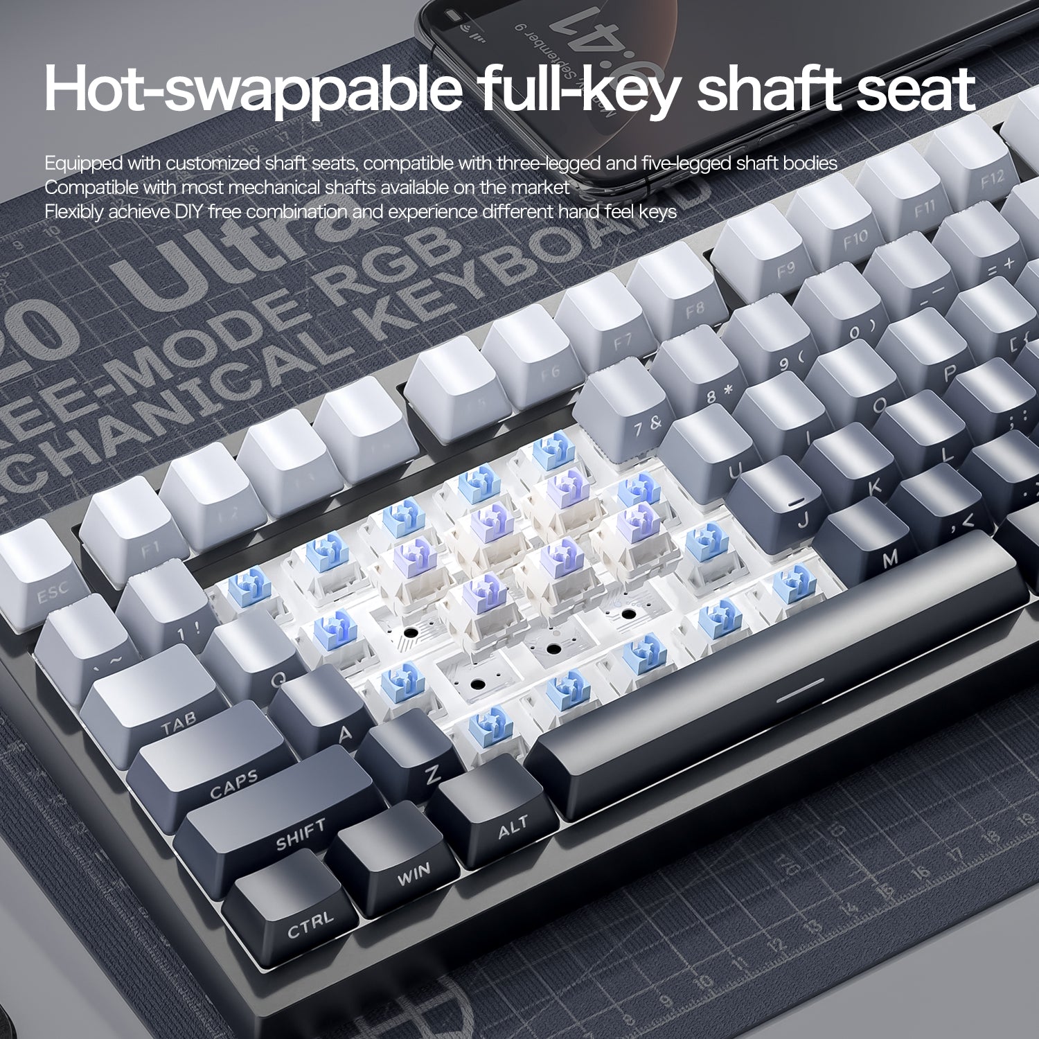 ATTACK SHARK X820ULTRA Mechanical Keyboard with C01ULTRA Coiled Cable