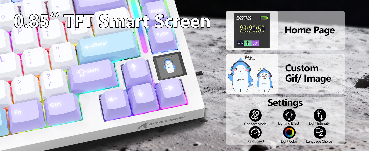 ATTACK SHARK X820Ultra Tri-mode Gasket Mechanical Keyboard