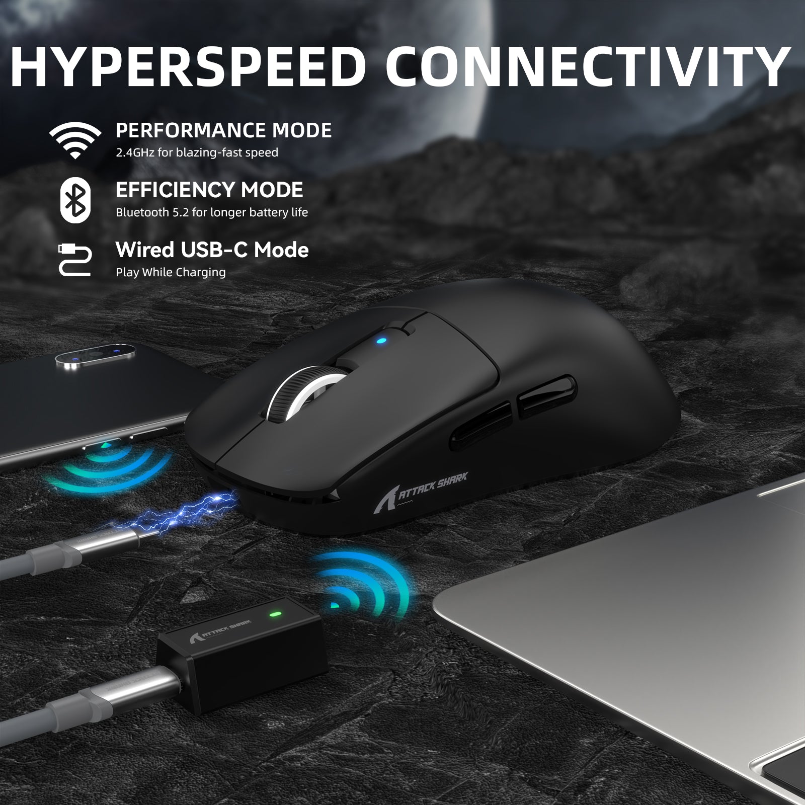 ATTACK SHARK R6PRO LIGHTSPEED Wireless Gaming Mouse