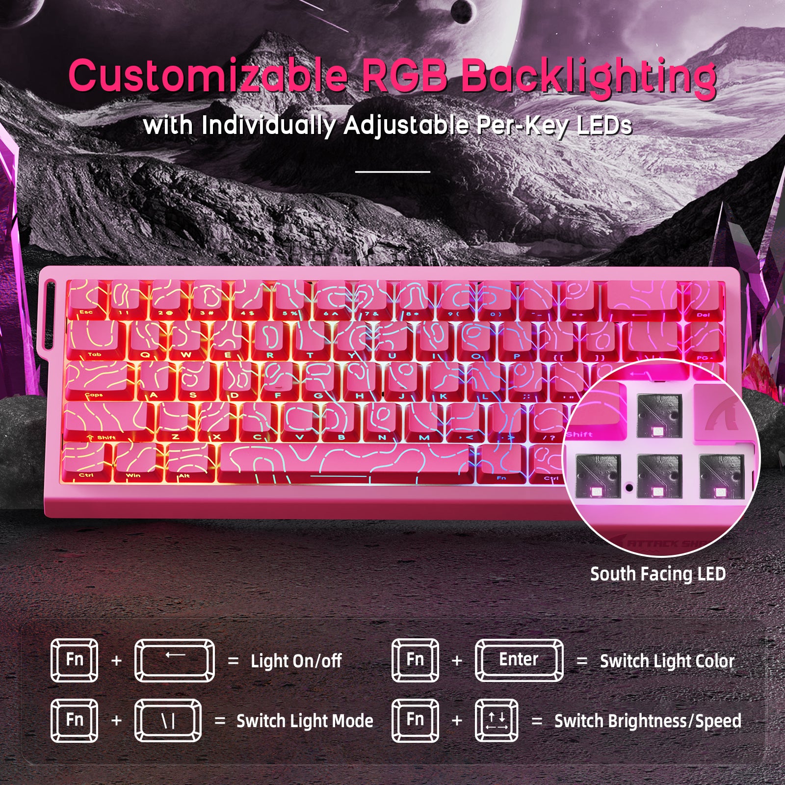 ATTACK SHARK X68HE Magnetic Keyboard With X3 Gaming Mouse Set