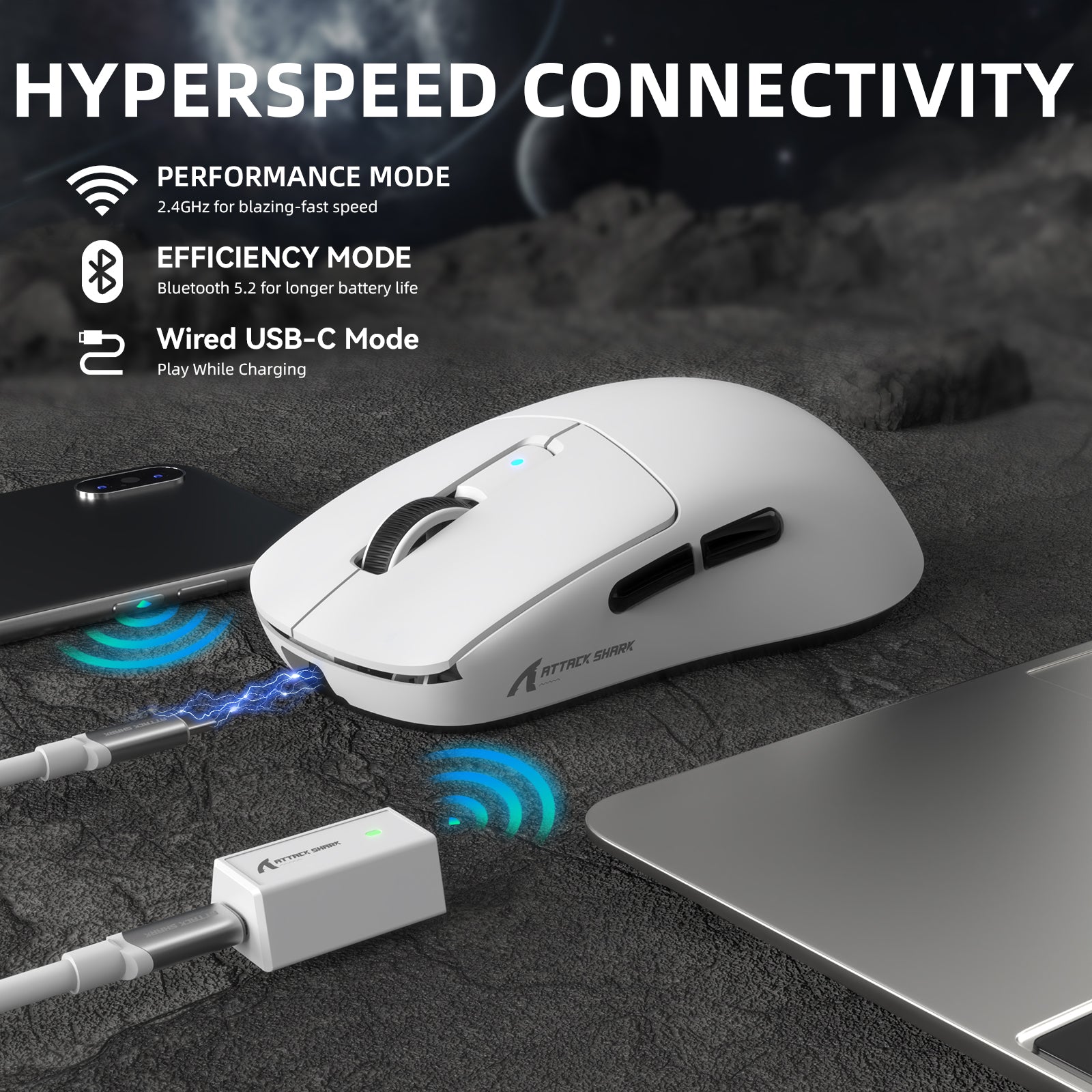 ATTACK SHARK R6PRO LIGHTSPEED Wireless Gaming Mouse