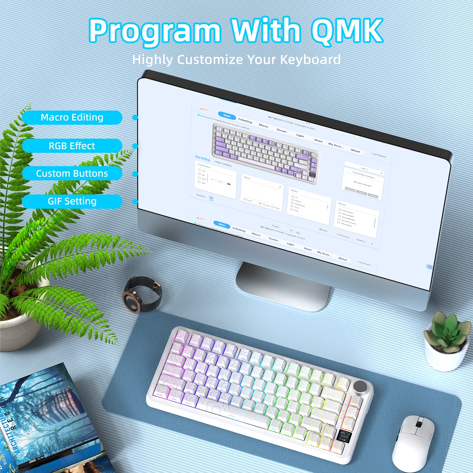 ATTACK SHARK X85PRO Tri-mode Gasket Mechanical Keyboard