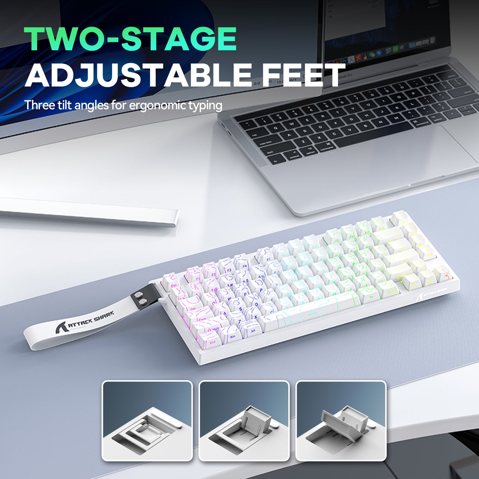 ATTACK SHARK R82 HE Rapid Trigger Keyboard Magnetic Switch with 0.005MM RT