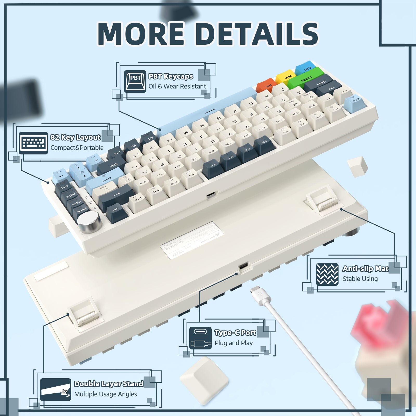 ATTACK SHARK K85 Rapid Trigger Keyboard Magnetic Switch