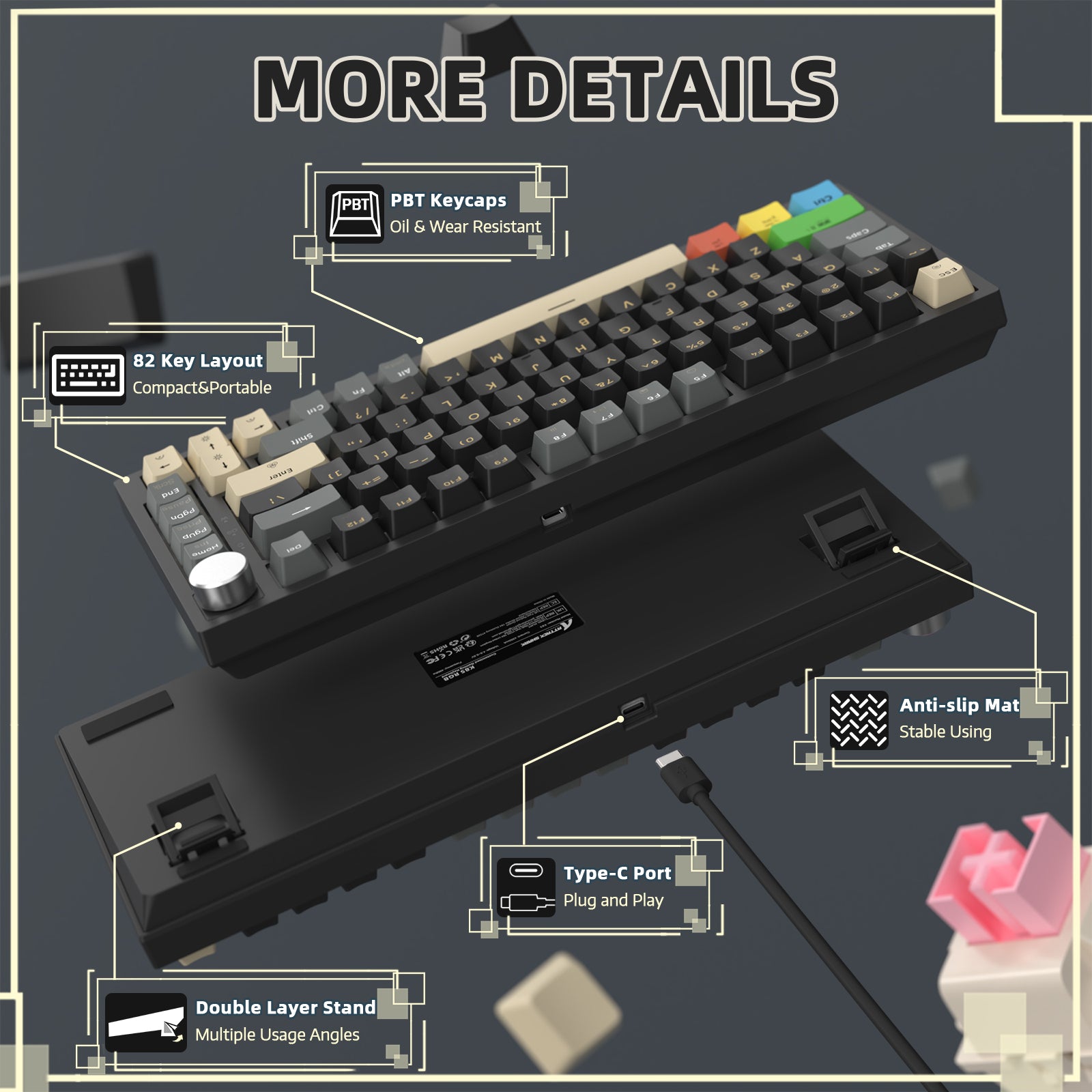 ATTACK SHARK K85 Rapid Trigger Keyboard Magnetic Switch