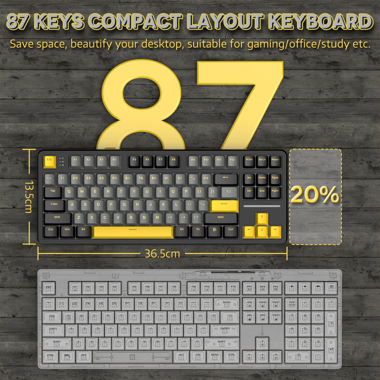 ATTACK SHARK X87 Tri-mode Gasket Mechanical Keyboard