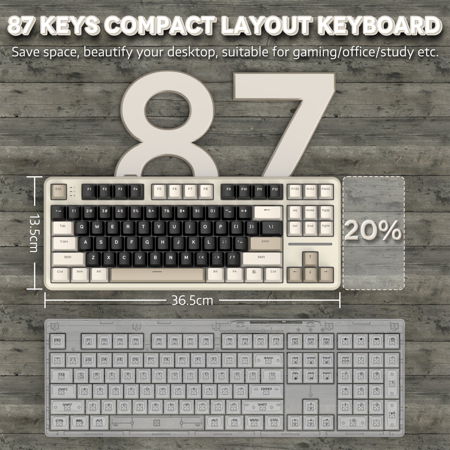 ATTACK SHARK X87 Tri-mode Gasket Mechanical Keyboard