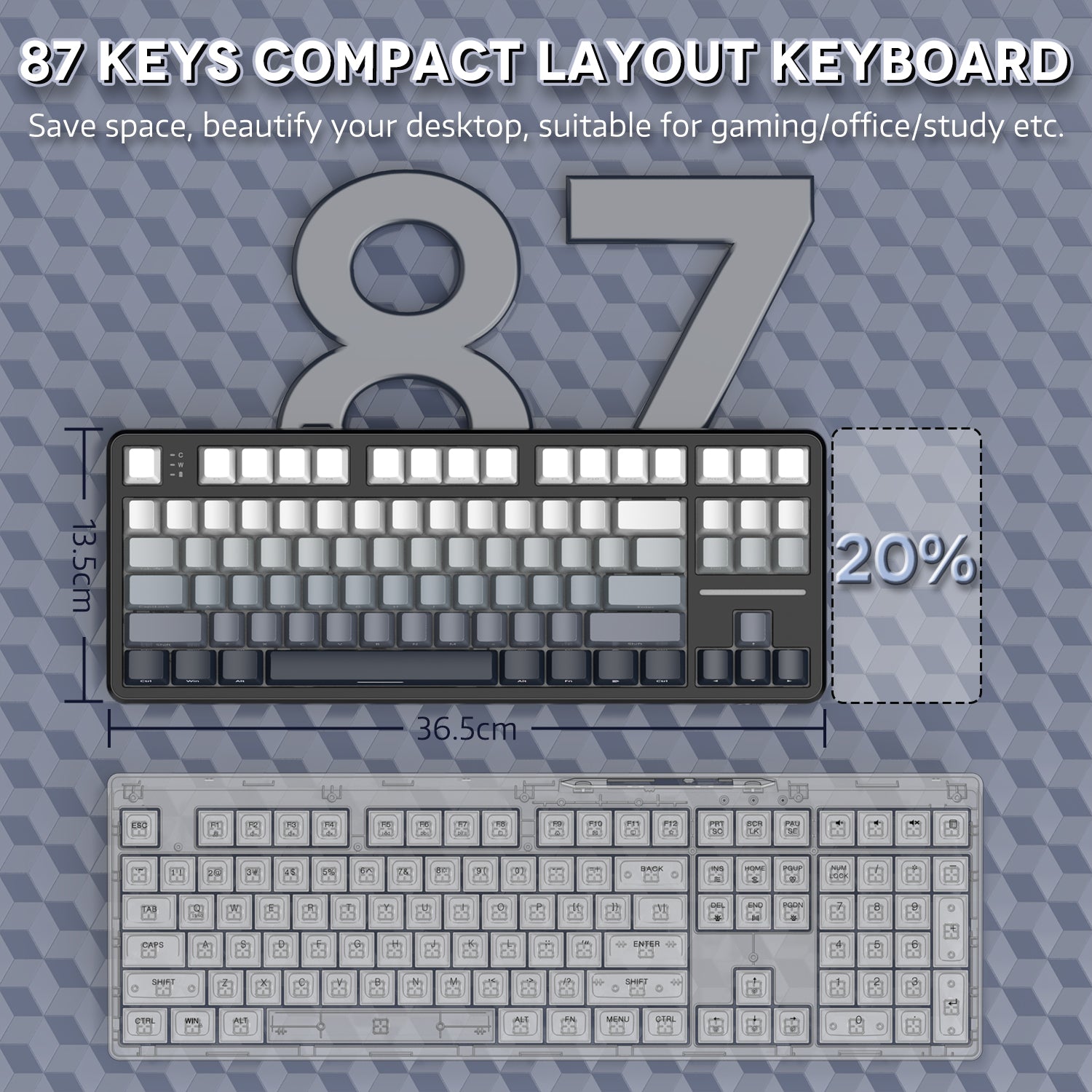 ATTACK SHARK X87 Tri-mode Gasket Mechanical Keyboard