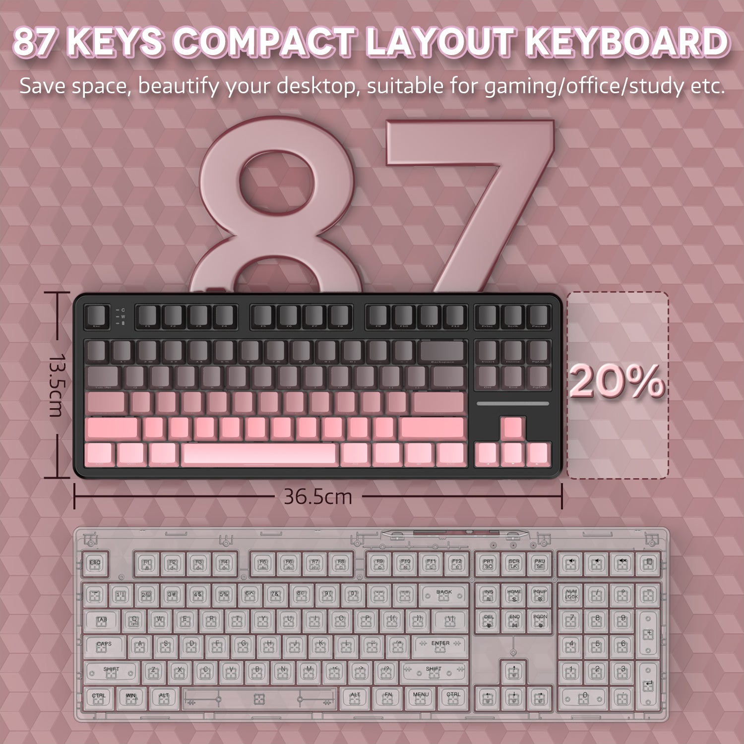 ATTACK SHARK X87 Tri-mode Gasket Mechanical Keyboard