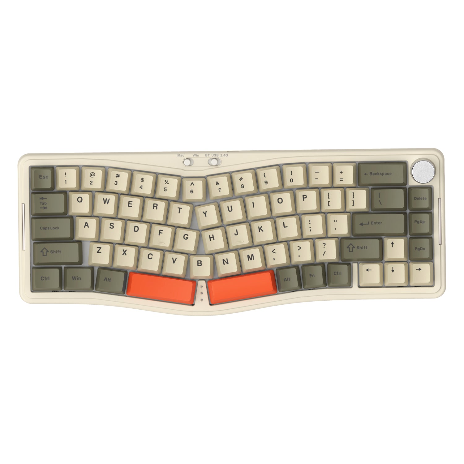 Ergonomic AKS068 PRO Alice Wireless Mechanical Keyboard with vibrant keycaps.