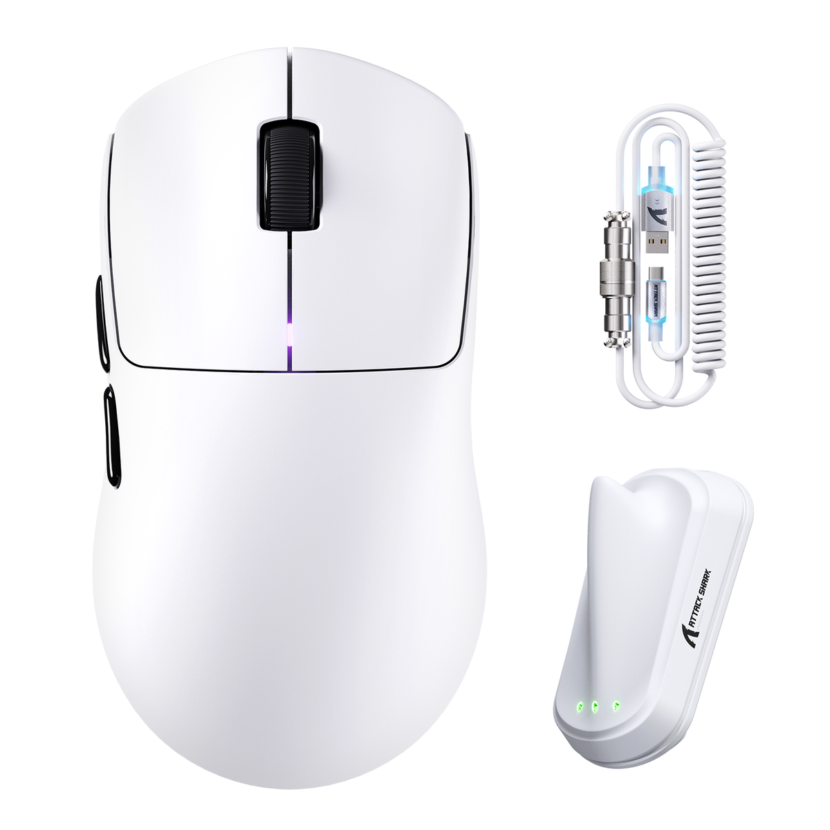ATTACK SHARK F1 AIR 39g Wireless PAW3955MAX Gaming Mouse with C06 Ultra Cable