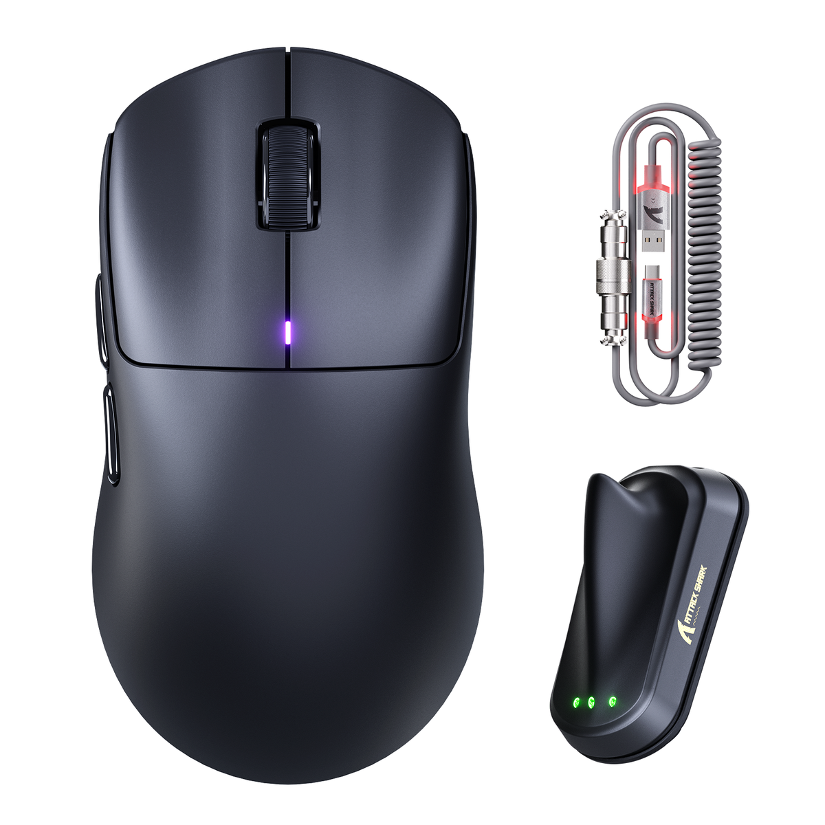 ATTACK SHARK F1 AIR 39g Wireless PAW3955MAX Gaming Mouse with C06 Ultra Cable