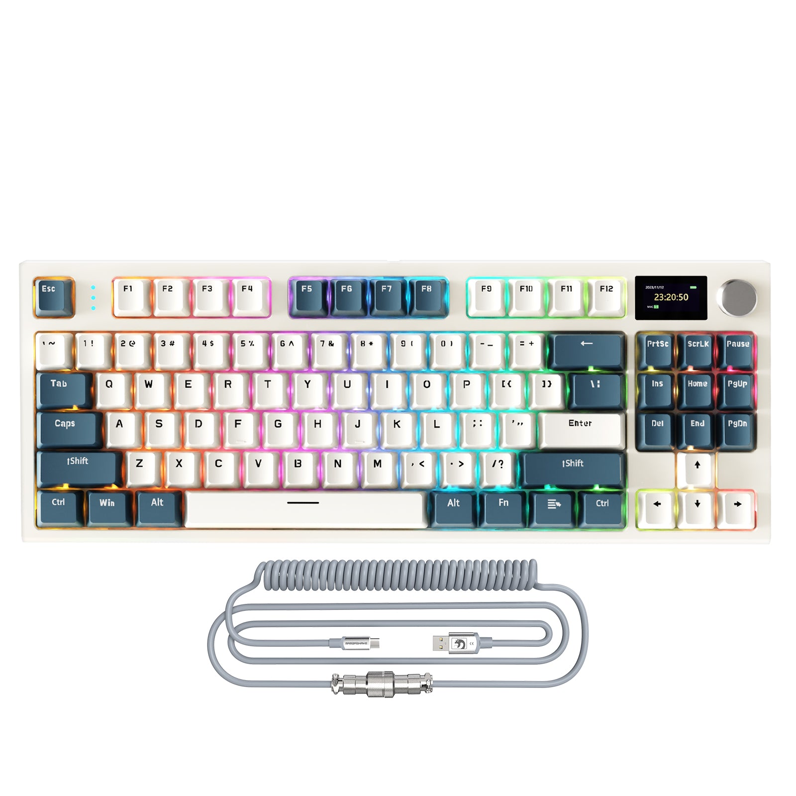 ATTACK SHARK K86 Wireless Mechanical Keyboard with Coiled Cable