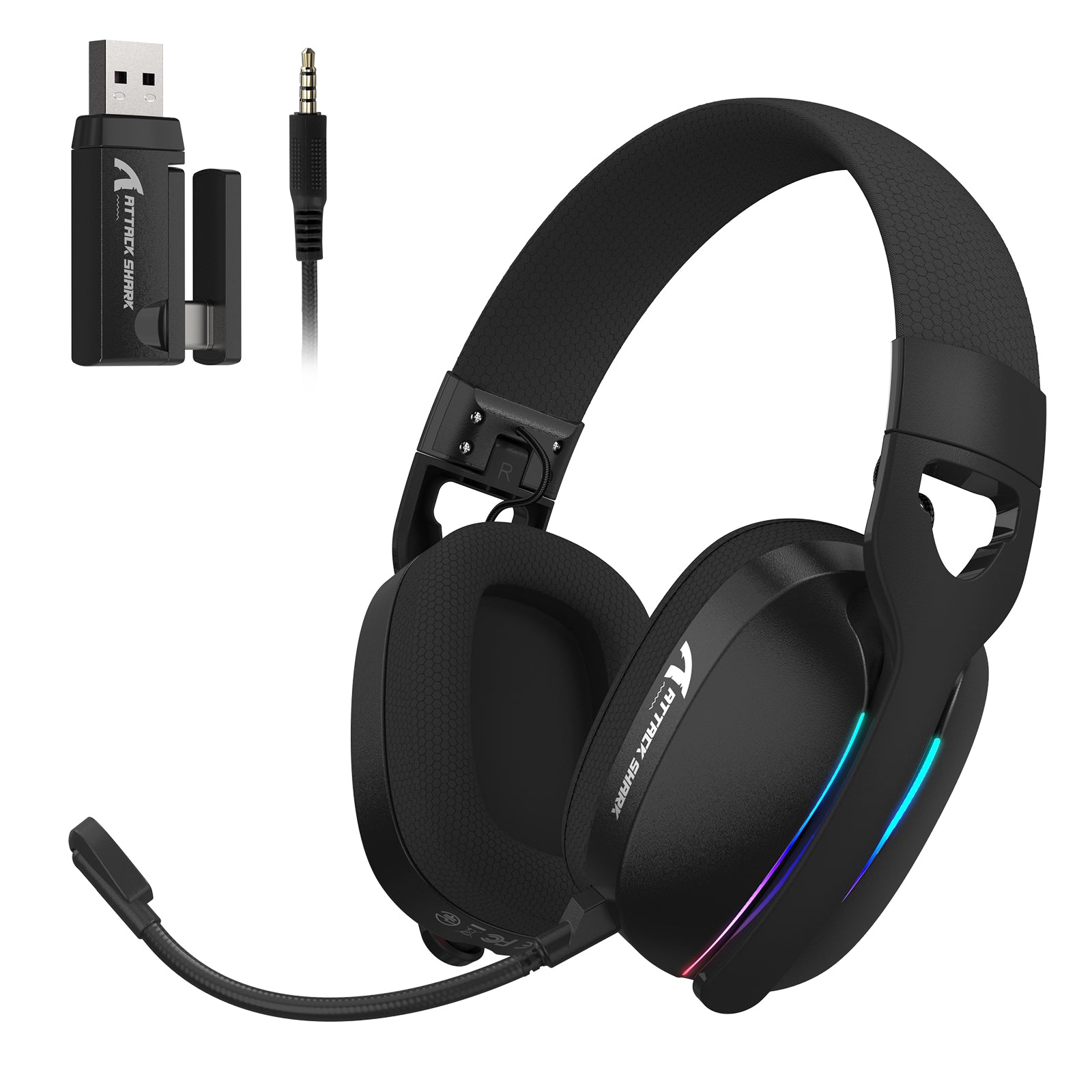 ATTACK SHARK L90 Foldable RGB Ultra-Light Tri-Mode Gaming Headset