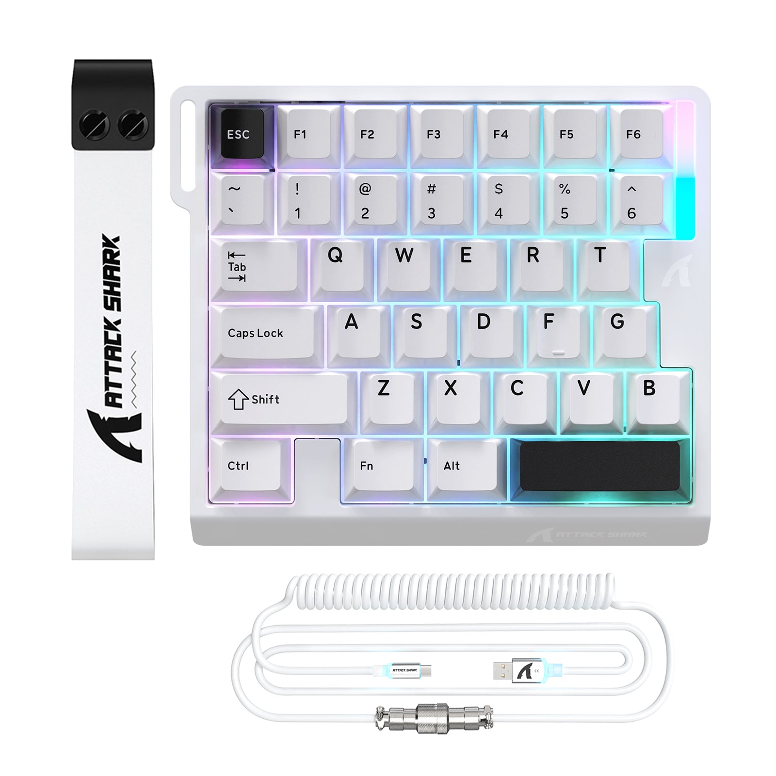 ATTACK SHARK M36 HE One-Handed Magnetic Switch Keyboard & C01 ULTRA LED Aviator Cable