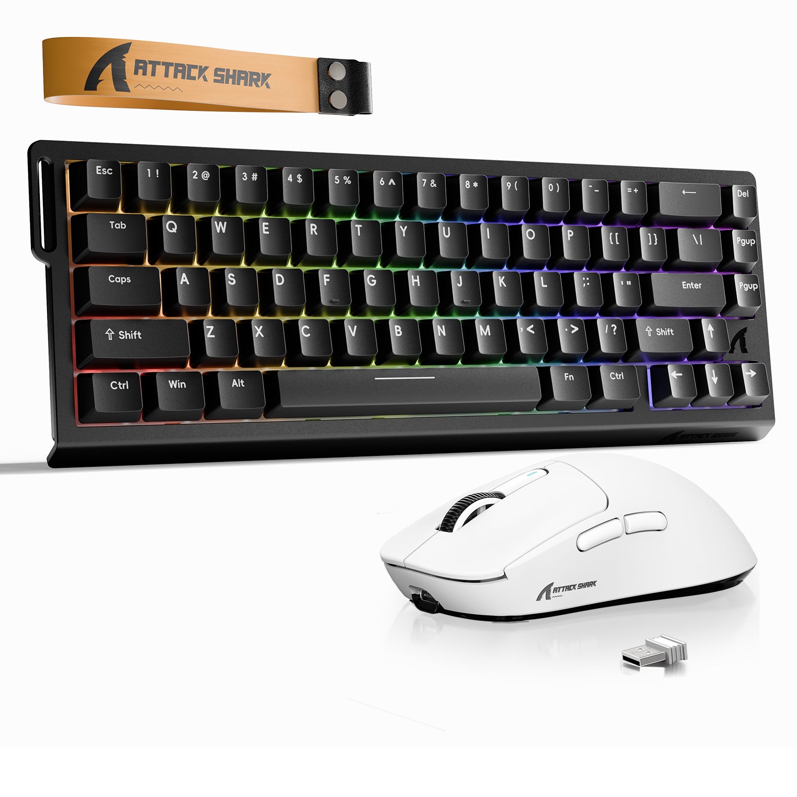 ATTACK SHARK X68HE Rapid Trigger Keyboard + X3 Wireless Gaming Mouse Bundle