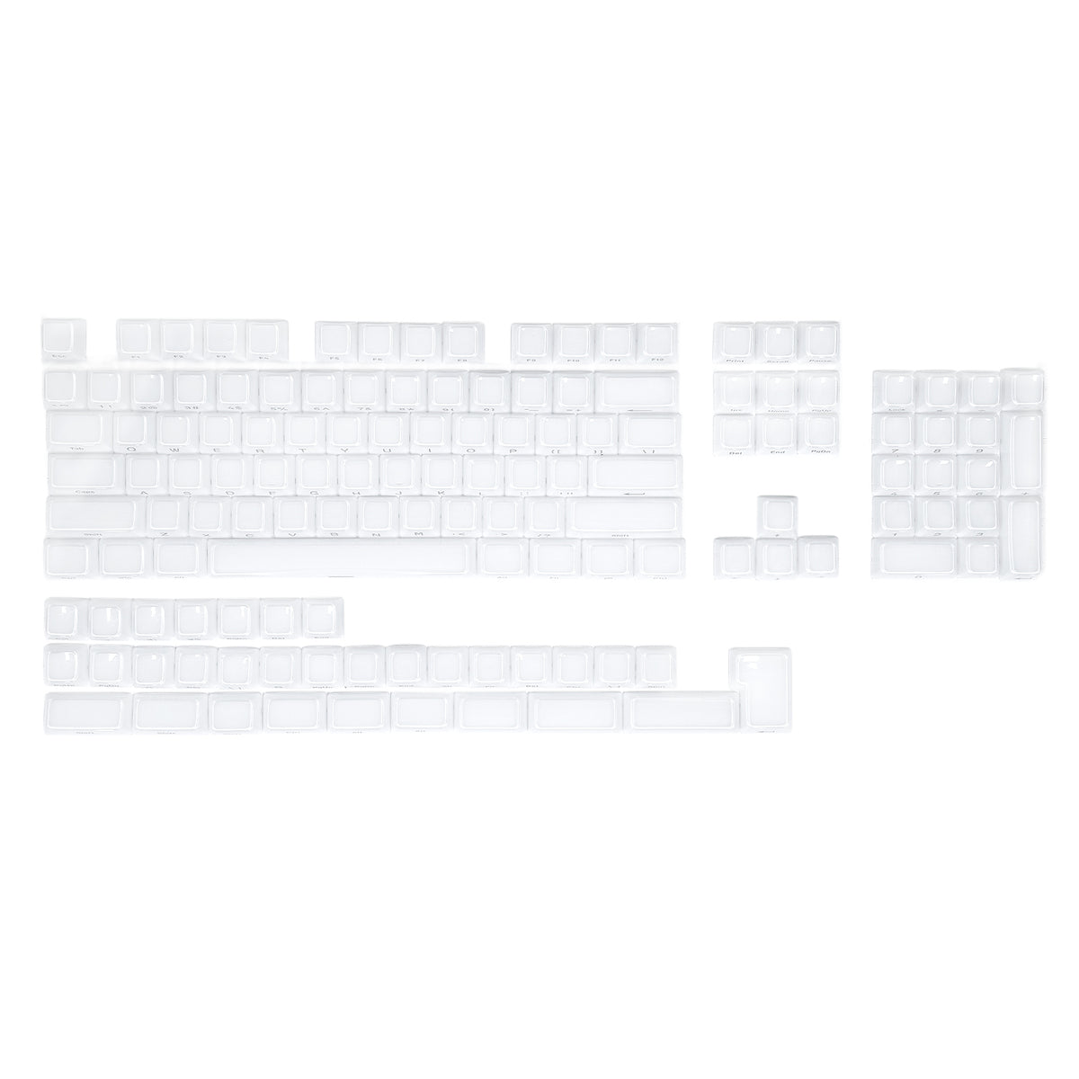 ATTACK SHARK SK03 136 Keys Crystal Keycaps, ASA Profile, ANSI/ISO