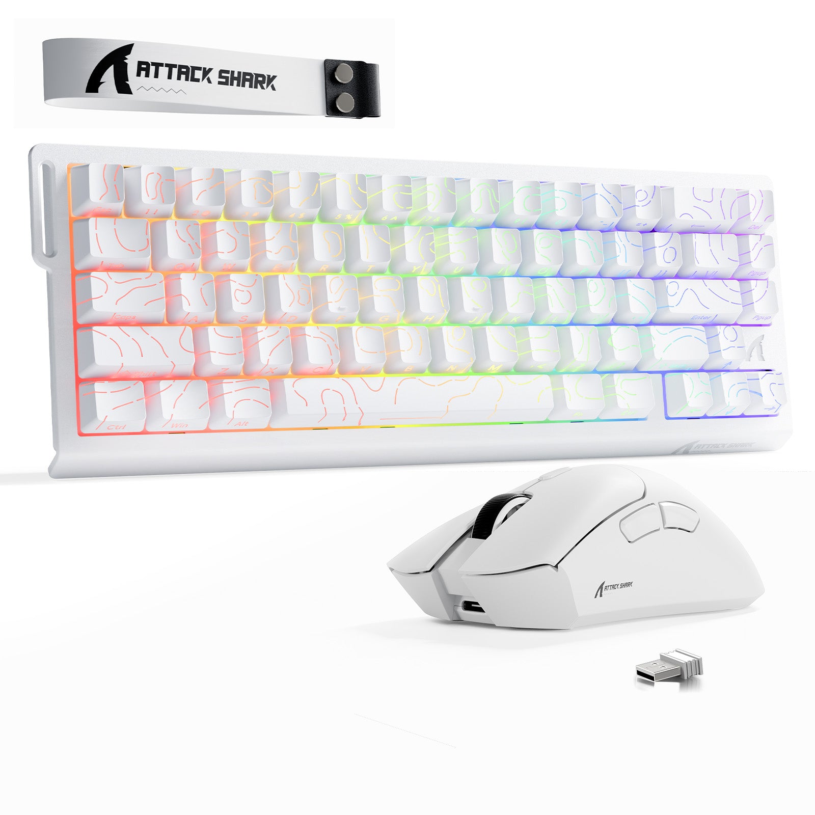 ATTACK SHARK X68HE Rapid Trigger Keyboard + R1 Wireless Gaming Mouse Bundle