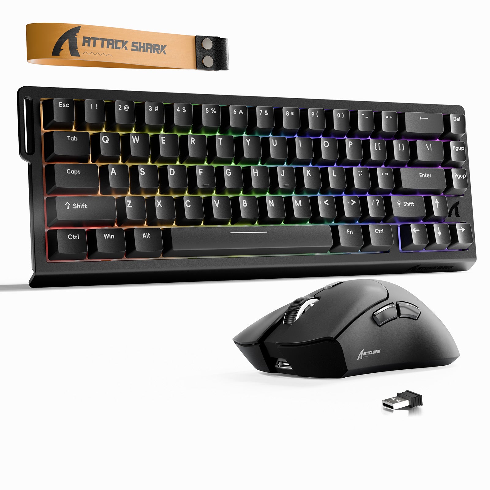 ATTACK SHARK X68HE Rapid Trigger Keyboard + R1 Wireless Gaming Mouse Bundle